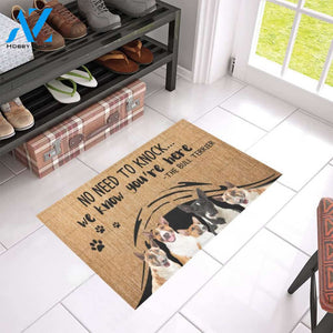 Bull Terrier No Need to Knock doormat | Welcome Mat | House Warming Gift