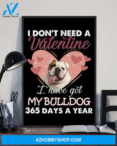 Bulldog 365 Days A Year Bulldog Lover Dog Mom Canvas And Poster Wall Decor Visual Art Mother's Day Gift
