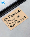 Bulldog And Yoga Lover Come On In Stretch A Bit Doormat, Gift For Dog Lovers, Gift For Friend Family Birthday Gift Decor Warm House Gift Welcome Mat