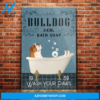 Bulldog Bath Soap Company Canvas Wall Art, Wall Decor Visual Art