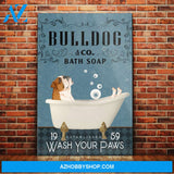 Bulldog Bath Soap Company Canvas Wall Art, Wall Decor Visual Art