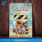 Bulldog Beach Club Canvas Wall Art, Wall Decor Visual Art
