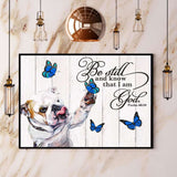 Bulldog Butterfly Be Still And Know That I Am God Paper Poster No Frame Matte Canvas Wall Decor