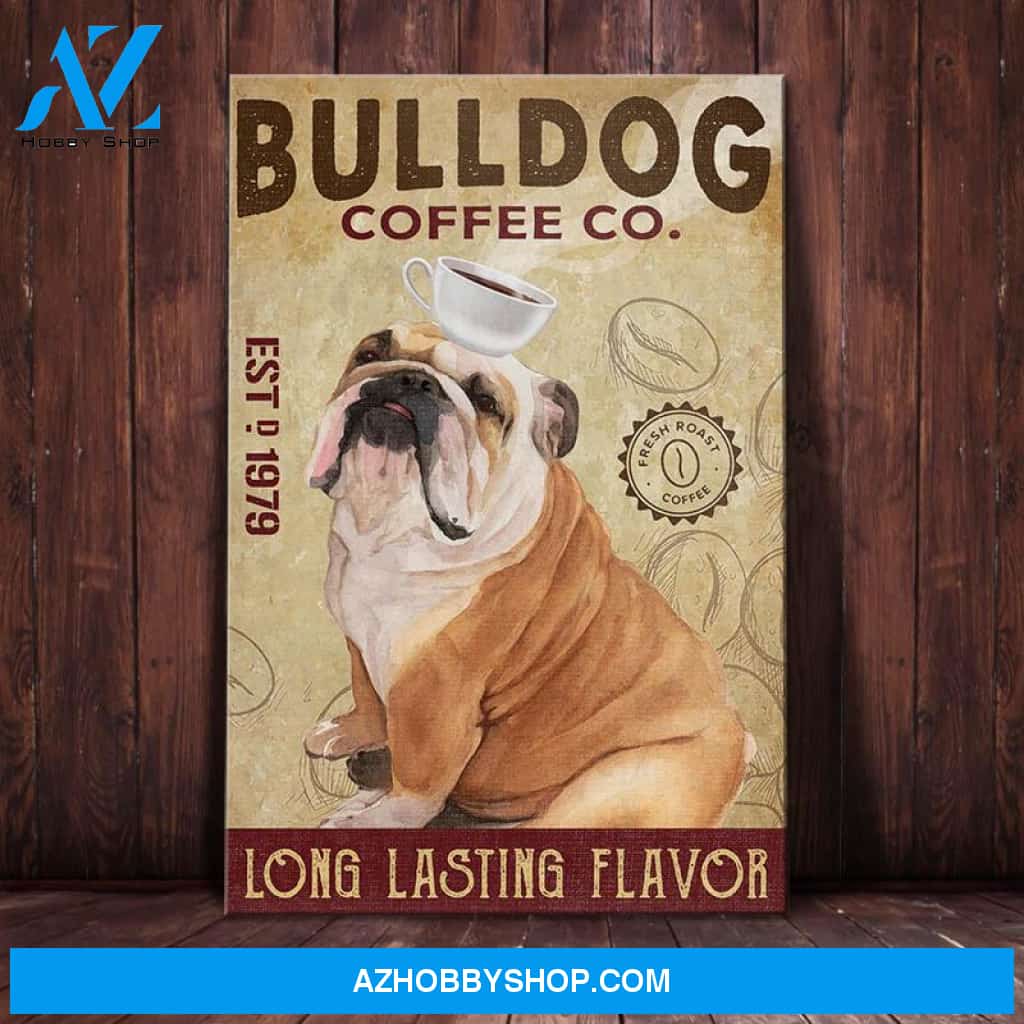 Bulldog Coffee Company Canvas Wall Art, Wall Decor Visual Art
