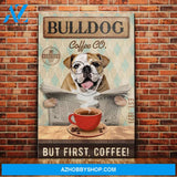 Bulldog Coffee Company Canvas Wall Art, Wall Decor Visual Art
