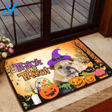 Bulldog Halloween Trick Or Treat - Dog Doormat Welcome Mat House Warming Gift Home Decor Gift for Dog Lovers Funny Doormat Gift Idea