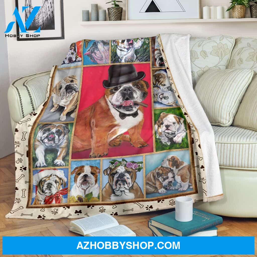 Bulldog Is Awesome Photo Blanket Unique Gifts