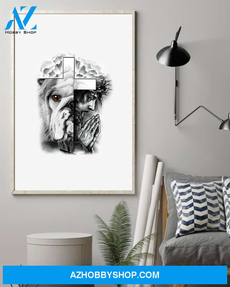 Bulldog Love And Faith Dog Mom Canvas And Poster Wall Decor Visual Art