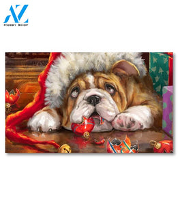 Bulldog Naughty List Doormat - 18" x 30"