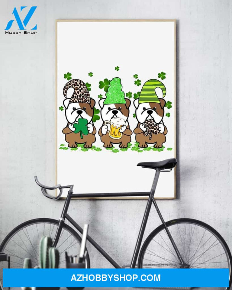 Bulldog Patrick Party Bulldog Lover Dog Mom Canvas And Poster Wall Decor Visual Art