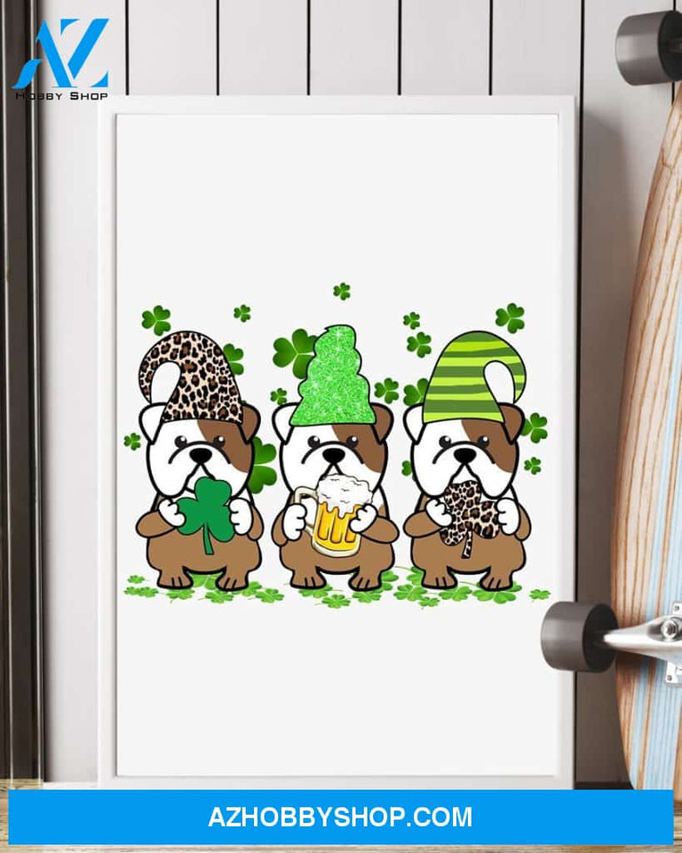 Bulldog Patrick Party Bulldog Lover Dog Mom Canvas And Poster Wall Decor Visual Art