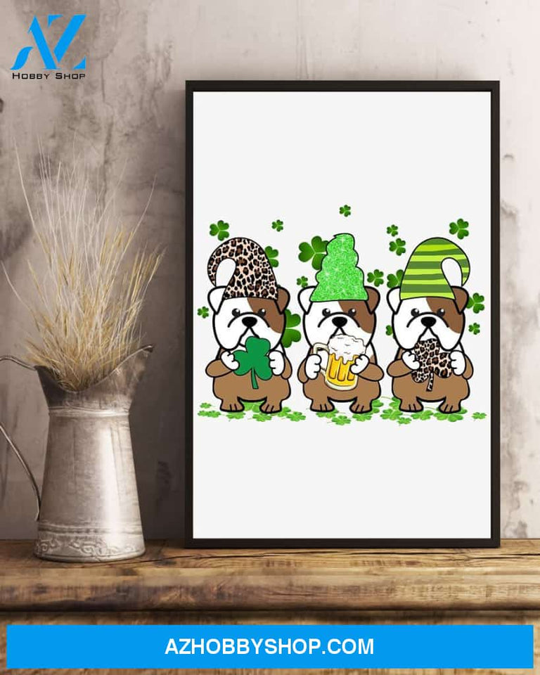 Bulldog Patrick Party Bulldog Lover Dog Mom Canvas And Poster Wall Decor Visual Art