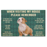 Bulldog Puppy's Rules Doormat