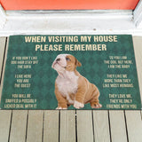 Bulldog Puppy's Rules Doormat