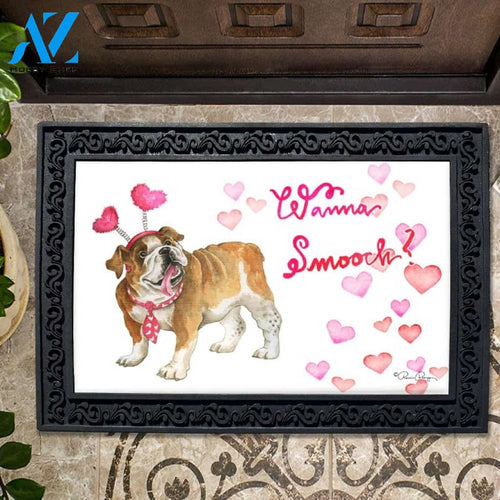 Bulldog Wanna Smooch Doormat - 18