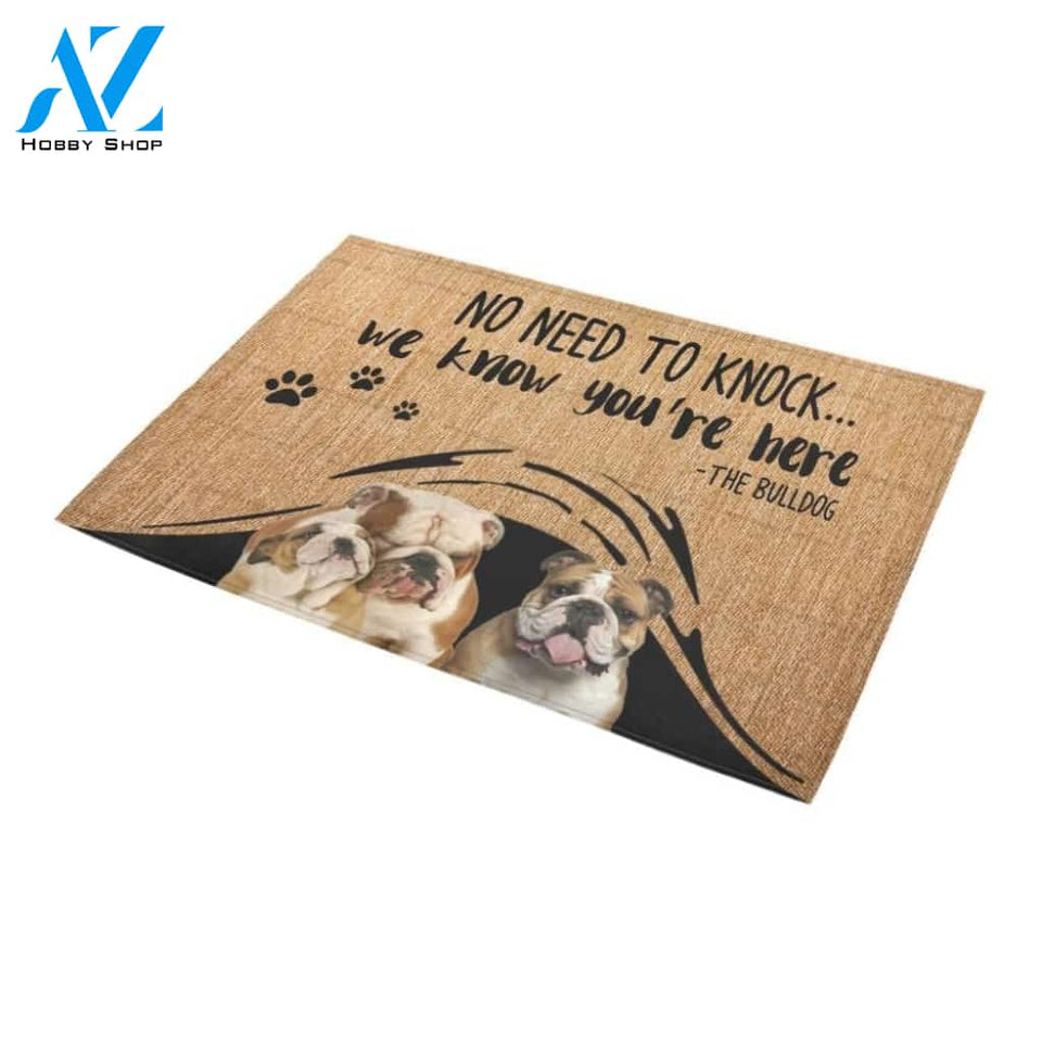 bulldog we know Doormat - Welcome Mat - Home Decor