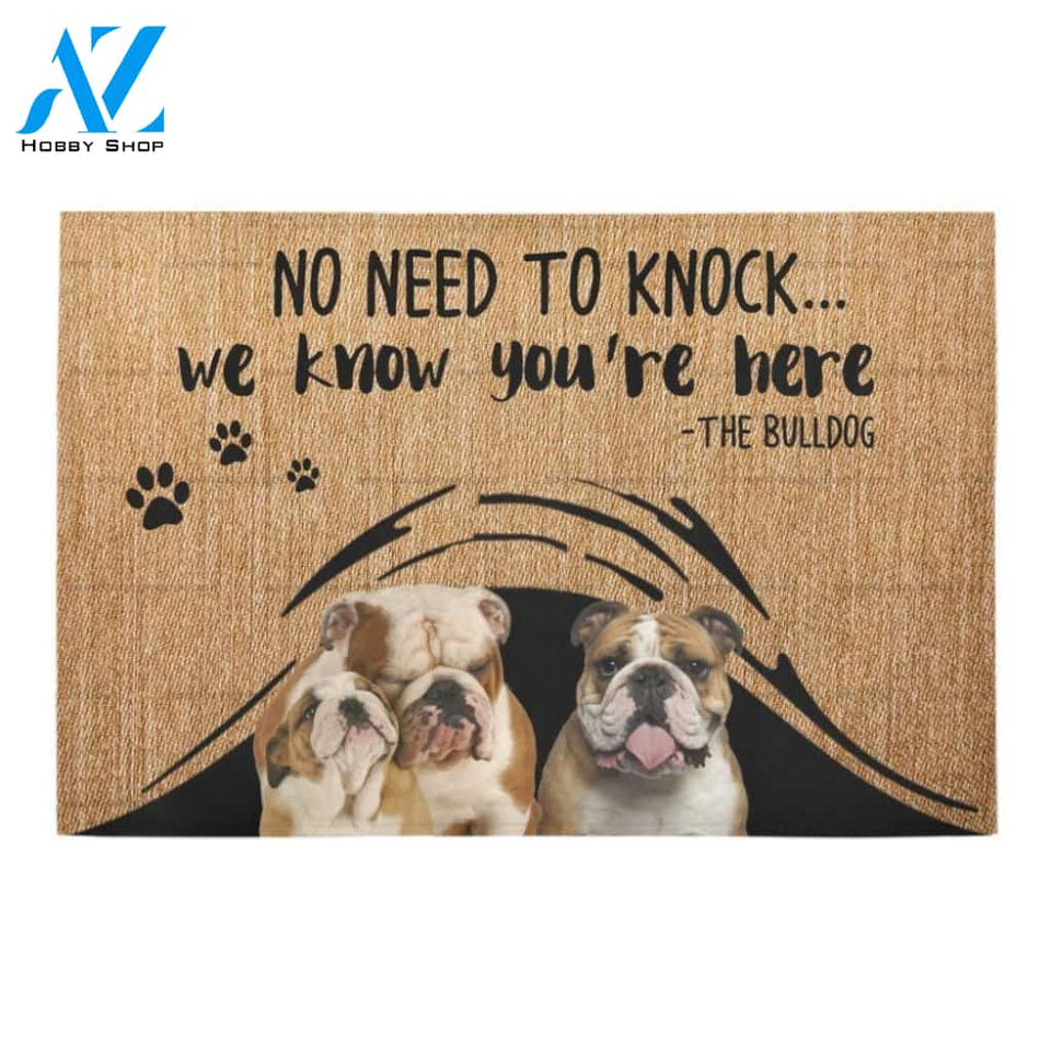 bulldog we know Doormat - Welcome Mat - Home Decor