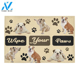 Bulldog Wipe Your Paws Doormat Indoor And Outdoor Mat Entrance Rug Sweet Home Decor Housewarming Gift Gift For Friend Family Stem Feminist