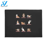 Bulldog Yoga Puppy Doormat Welcome Mat House Warming Gift Home Decor Gift For Dog Lovers Funny Doormat Gift Idea