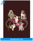 Bulldogs and bike art poster