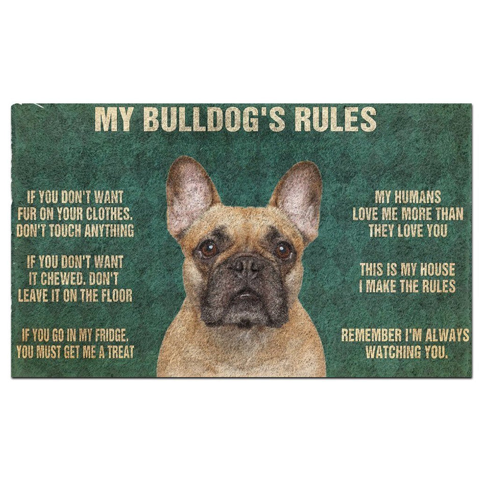Bulldog's Rules Doormat