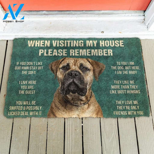 Bullmastiff funny doormat