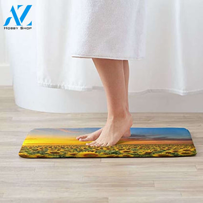 Bumeryer Custom Sunflowers Non-Slip Doormat, 23.6″(L) x 15.7″(W)