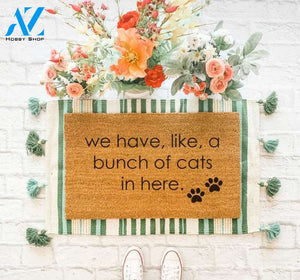 Bunch of Cats Doormat, Cat Doormat, Funny Doormat, Welcome Mat, Cat Gift, Cat Lover, Spring Decor, Housewarming, Front Porch, Cats