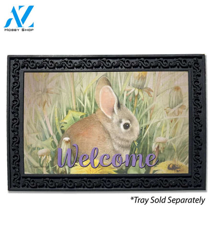Bunny in Flowers Doormat - 18" x 30"