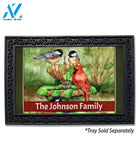 Busy Birdbath Personalized Doormat - 18" x 30"