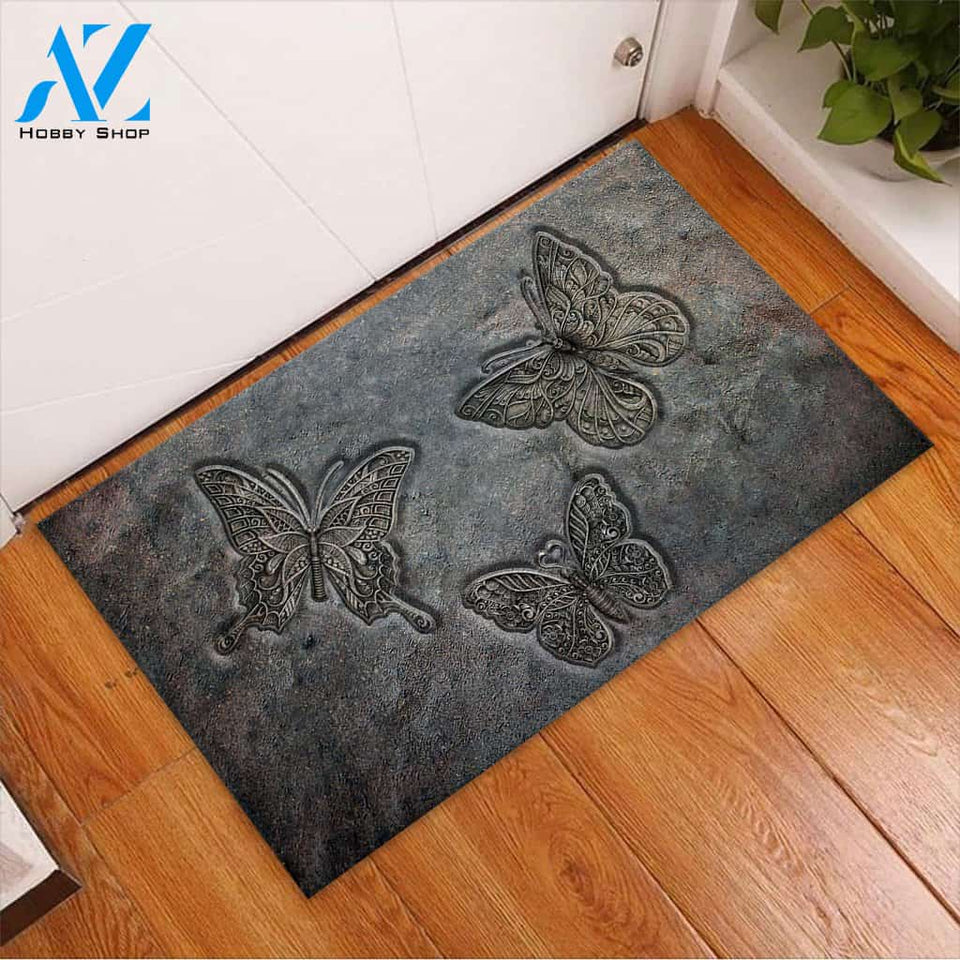 Butterflies 3D Pattern Print Doormat