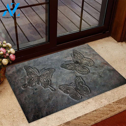 Butterflies 3D Pattern Print Doormat Gift For Butterfly Lovers Birthday Gift Home Decor Warm House Gift Welcome Mat
