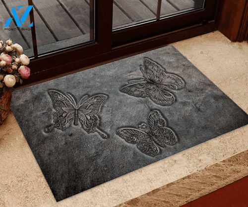 Butterflies 3D Pattern Print Doormat Gift For Butterfly Lovers Birthday Gift Home Decor Warm House Gift Welcome Mat