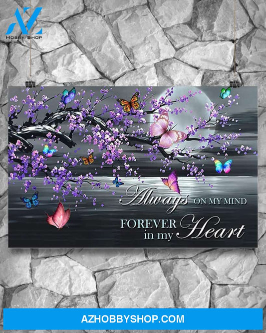 Butterflies Always On My Mind Canvas Wall Art, Wall Decor Visual Art