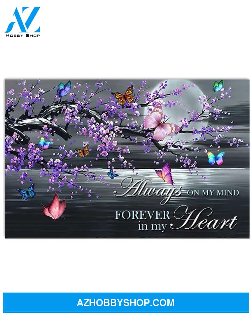Butterflies Always On My Mind Canvas Wall Art, Wall Decor Visual Art