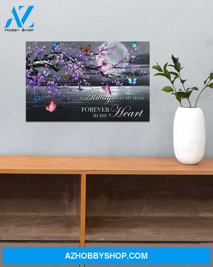 Butterflies Always On My Mind Canvas Wall Art, Wall Decor Visual Art