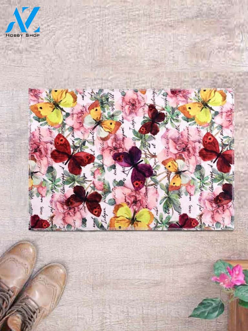 Butterflies And Flowers CLP1110020D Doormat