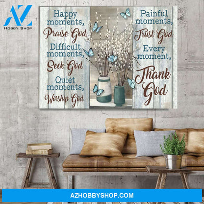 Eviral Store Butterflies And Pussy Willows Canvas Poster 0110
