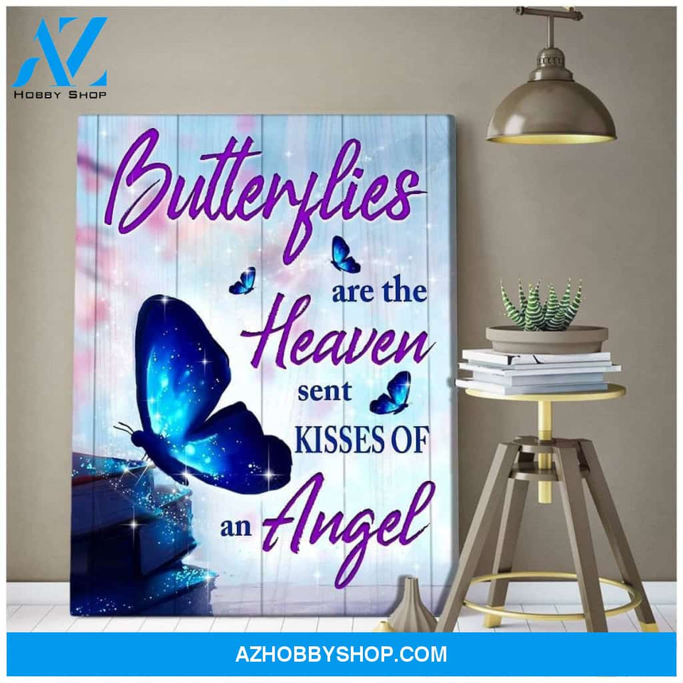 Butterflies Are The Heaven Butterfly Wall Art Canvas, Wall Decor Visual Art