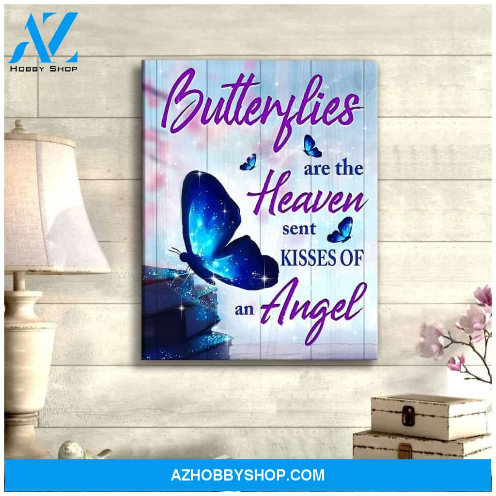 Zalooo Butterflies Are The Heaven Butterfly Wall Art Canvas