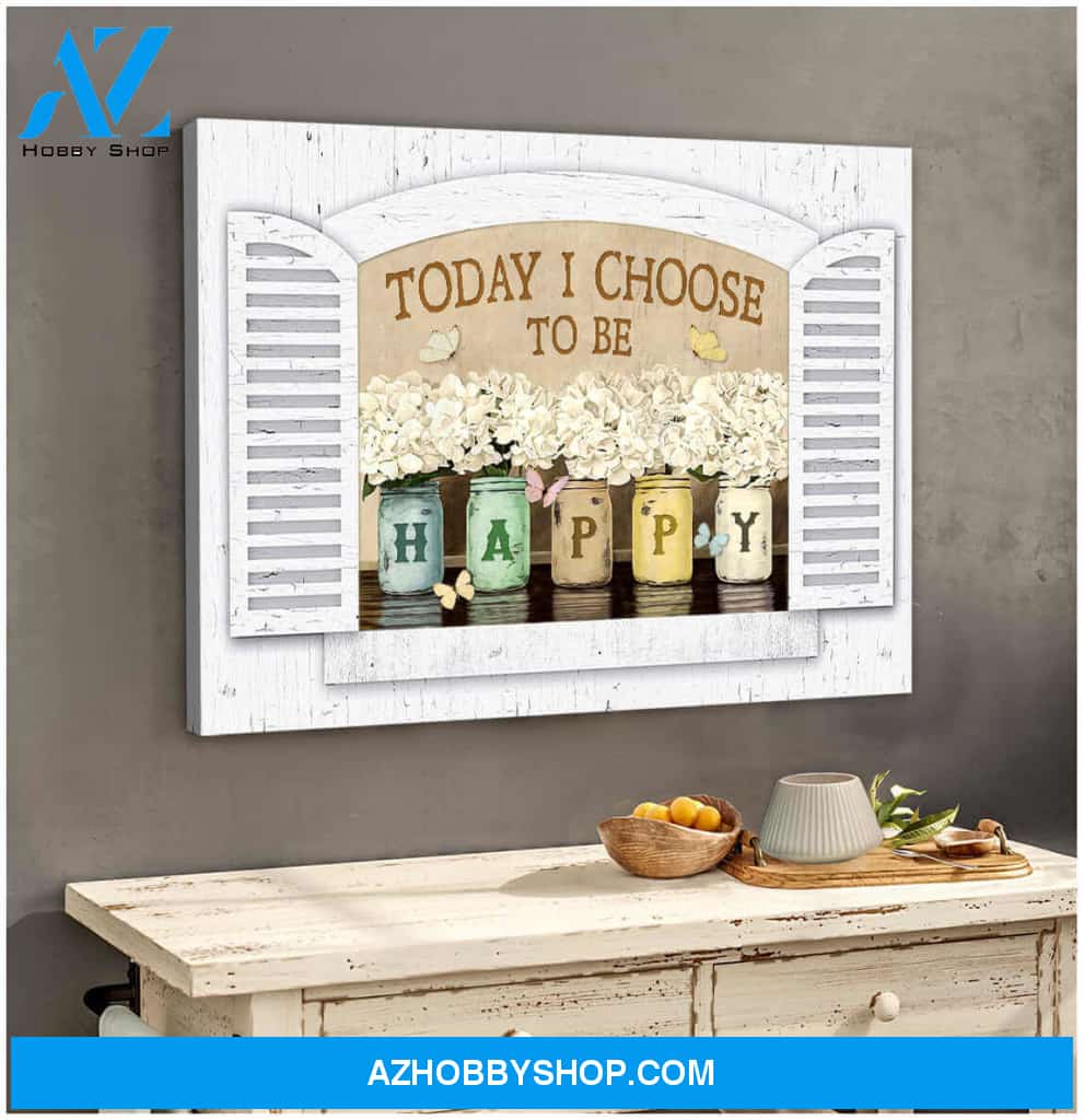 Butterflies Canvas Today I choose to be happy Wall Art Decor