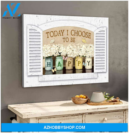 Butterflies Canvas Today I choose to be happy Wall Art Decor