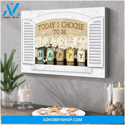 Butterflies Canvas Today I choose to be happy Wall Art Decor