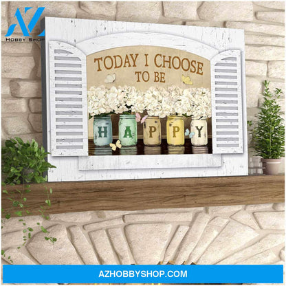 Butterflies Canvas Today I choose to be happy Wall Art Decor
