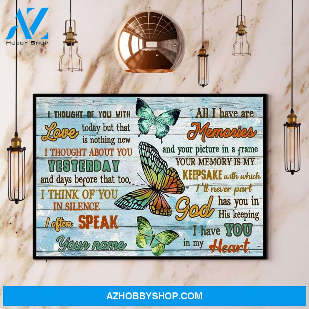 Butterflies I Have You In My Heart Canvas And Poster, Wall Decor Visual Art