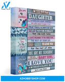 Butterflies Love You To The Moon And Back Daughter'S Gift Matte Canvas Matte Canvas