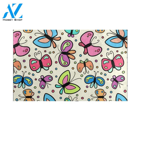 Butterflies Pattern Indoor and Outdoor Doormat Gift for Butterfly Lovers Birthday Gift Decor Warm House Gift Welcome Mat
