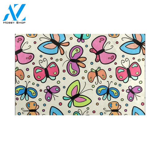 Butterflies Pattern Indoor and Outdoor Doormat Gift for Butterfly Lovers Birthday Gift Decor Warm House Gift Welcome Mat