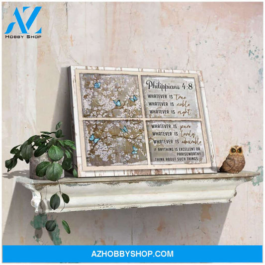 Butterflies Whatever Farmhouse Canvas Wall Art Decor