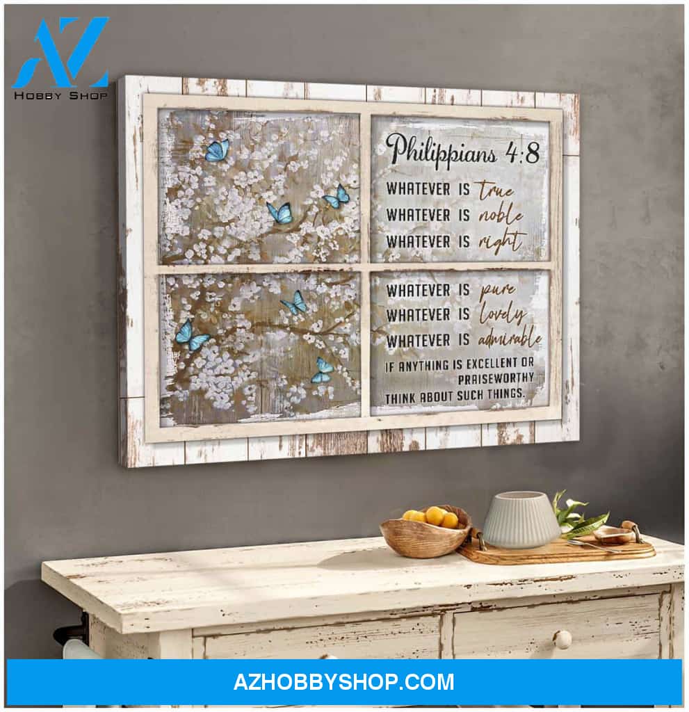 Butterflies Whatever Farmhouse Canvas Wall Art Decor